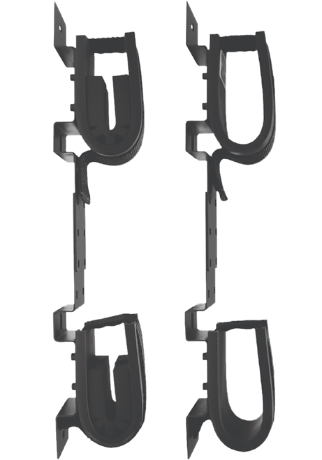 Rugged Gear Screw Mount Double Hook Black Steel Holds 2 Rifle/Shotgun - 10065