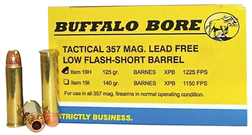 Buffalo Bore Buffalo-Barnes Strictly 357 Magnum Ammo 125gr Lead Free 20 Rounds - 19H20