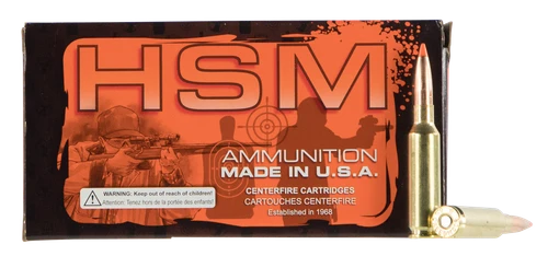 HSM Match 308 Win Ammo 168gr Sierra MatchKing BTHP 20 Rounds - 3082N