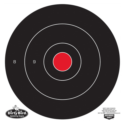 Birchwood Casey Dirty Bird 12" Bullseye Tagboard Hanging Black/White 12 Pack