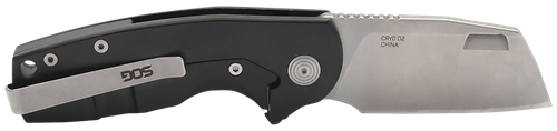 S.O.G Stout FLK 2.40" Folding Cleaver Plain Satin D2 Blade Black G10/ Handle - SOG14031257
