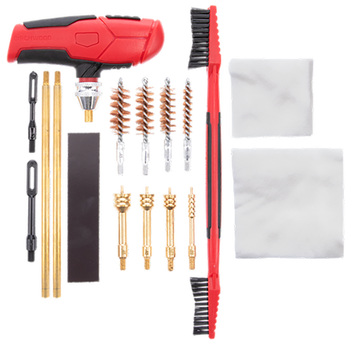 Birchwood Casey Hndgclnk Handgun Cleaning Kit 16 Pieces Black/Red