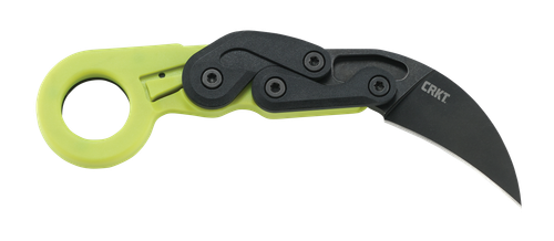 CRKT Provoke Zap 2.47" Folding Plain Black Stonewashed 4116 Blade/Bright Green - 4041G