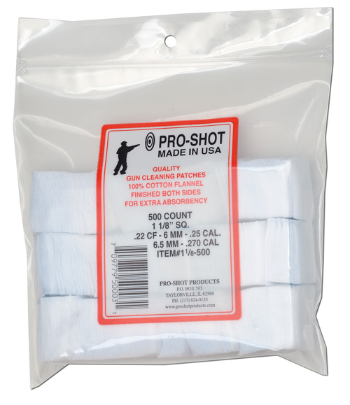 Pro-Shot Cleaning Patches .22/ .270 Cal 1.125"