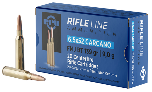 PPU Metric Rifle 6.5x52mmCarcano 139gr Full Metal