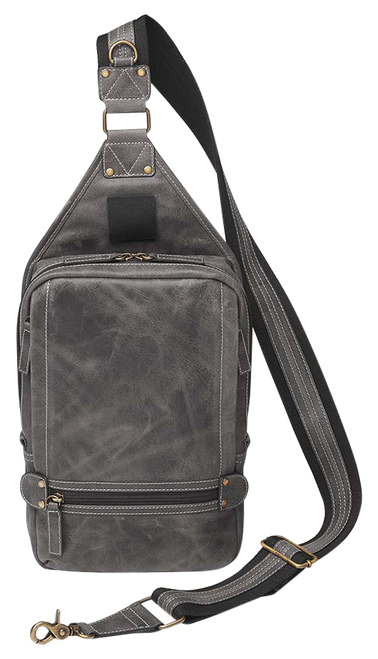 Gun Tote'n Mamas/Kingport Sling Backpack Gray Leather