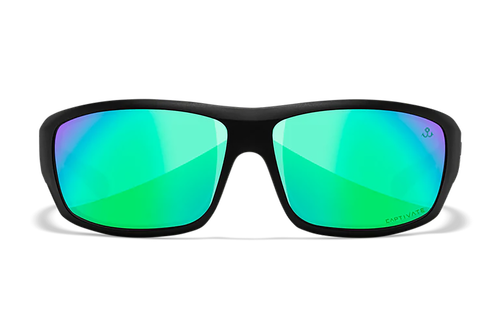 Wiley X Omega Green Mirror Lens Polycarbonate Matte Black Frame - ACOME22