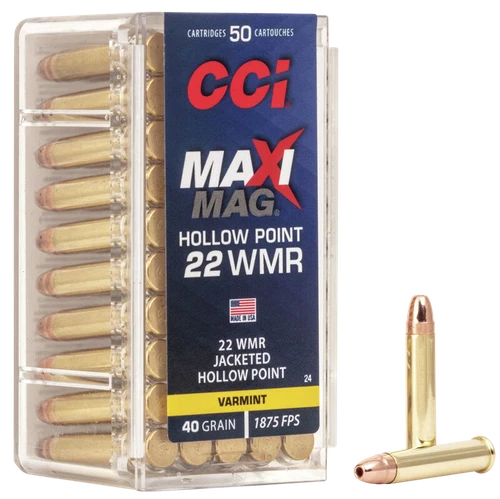 CCI Maxi-Magazine Rimfire 22 WMR 40gr Jacketed Hollow Point 50 Rounds - 0024