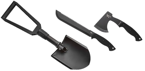 Browning Camp Combo Machete Hatchet & Shovel with Black Polymer Handle - 3220582B
