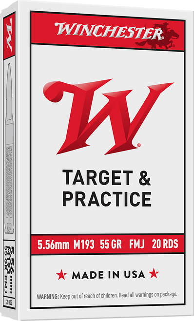 Winchester Ammo USA M193 5.56x45mmNATO 55gr Full