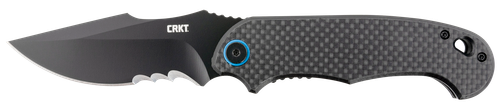 CRKT P.S.D. 3.63" Folding Recurve Veff Serrated Black EDP 4116 Blade - 7920K