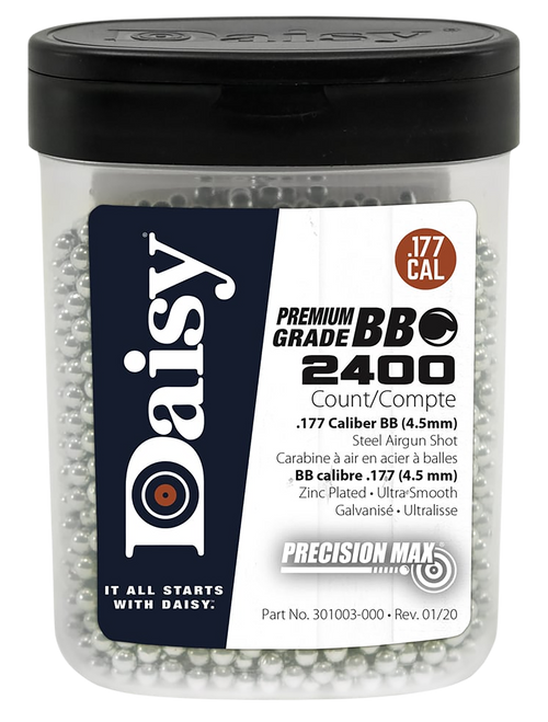 Daisy PrecisionMax Premium 177 Zinc-Plated Steel 2400/Bottle