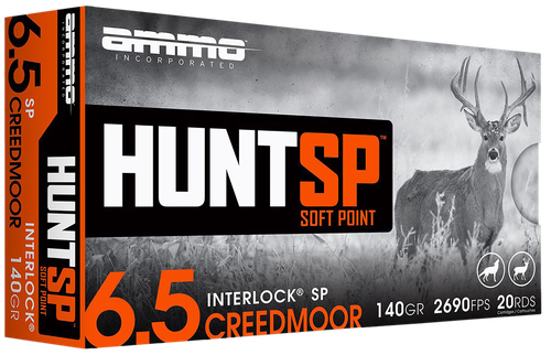 Ammo Inc Hunt 6.5 Creedmoor Ammo 140gr SP 20 Rounds - 65CM140SPA20