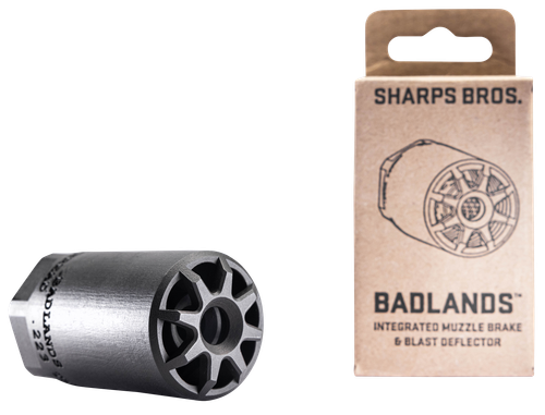 Sharps Bros Badlands Muzzle Brake/Blast Deflector Heat Treated 17-4 - BAD01