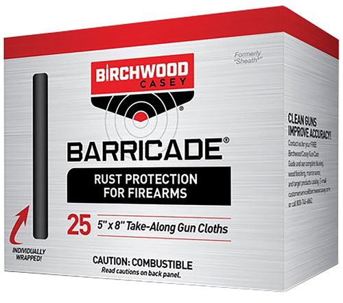 Birchwood Casey Barricade Take Alongs Foil Pack 5" x 8" Cloths 25 Per Box