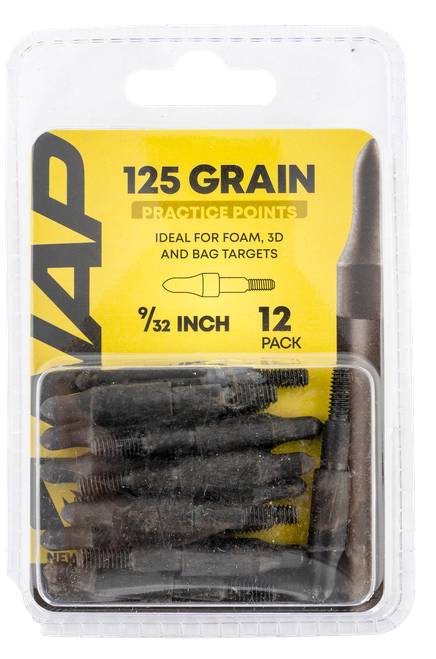 NAP 3D Practice Points Field Tips Fixed 125gr Black/ 12 Pack - NAP60P3DP932X