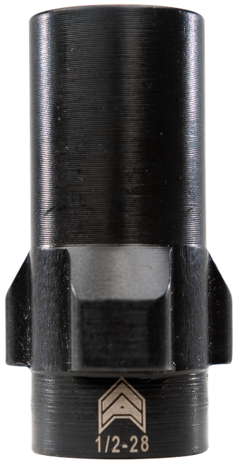 Angstadt Arms 3-Lug Muzzle Adapter Black Nitride Hardened Steel 1/2x28 Threads 1.42" 9mm Luger