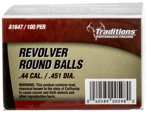 Traditions Revolver 44Cal Lead Ball 140gr 100/Box