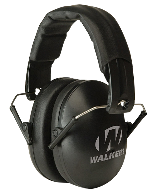 Walkers Game Ear Folding Muff 23 dB Over the Head Black Polymer Fits Youth/Women