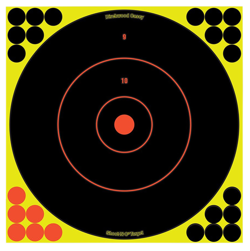 Birchwood Casey Shoot-N-C Reactive Target Self-Adhesive Paper Black/Yellow/Red - 34050
