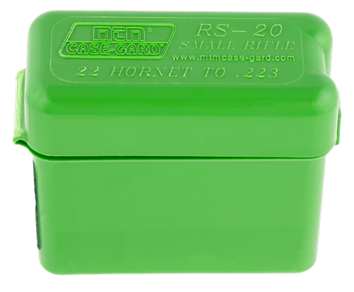 MTM Case-Gard Ammo Box Belt Style Multi Caliber Green Polypropylene 20-Round
