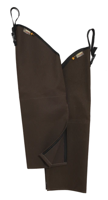 Boyt Harness Rattlers Chaps 1000D Nylon Brown Husky 30" Adjustable Straps - 9001BRHR
