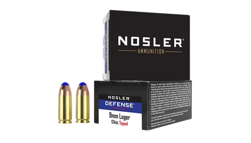 Nosler Defense Performance Tipped 9mm Luger +P Ammo 124gr Bonded 20 Rounds - 37151