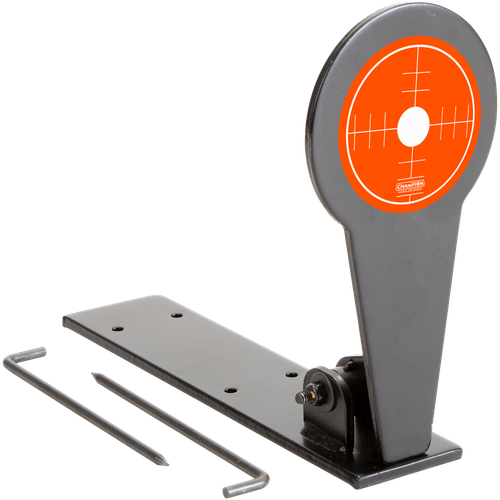 Champion Targets Gong Popper Target Rimfire Orange Steel Standing Includes Ground Stakes