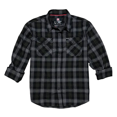 Horizon Design Hornady Gear Flannel Shirt 3XL Olive/Black/Gray Cotton/Polyester Relaxed Fit Button Up