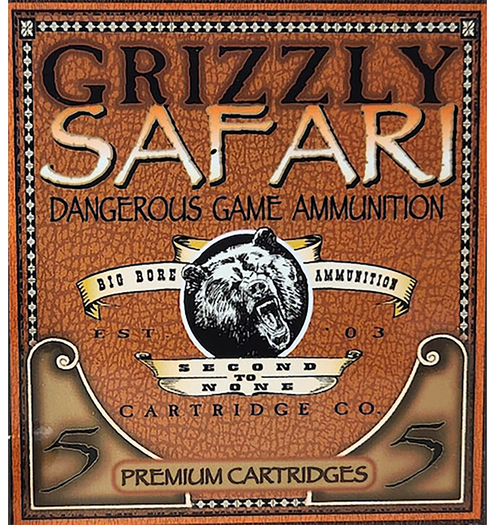 Grizzly Solid Brass 470 Nitro Express Ammo 500gr 5 Rounds - GC47NE2