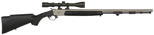 Traditions Pursuit XT 45 Cal 209 Primer 26" Stainless Barrel/Rec Black Synthetic Furniture Elite Trigger 3-9x40mm Duplex Scope