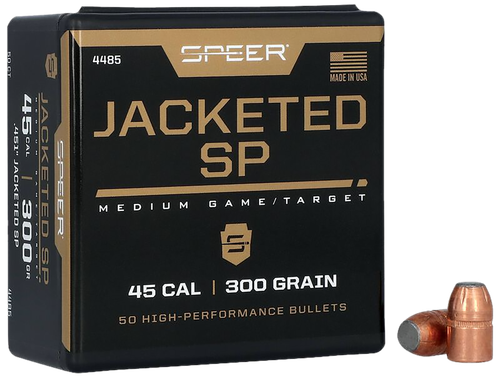 Speer Handgun Plinking Jacketed Soft Point .451 300gr Bullets, 100 Count - 4485