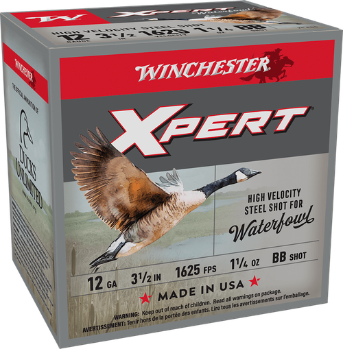 Winchester Super X Xpert High Velocity 12 Gauge Ammo 3-1/2" 1-1/4oz BB 25 Rounds - WEX12LMBB