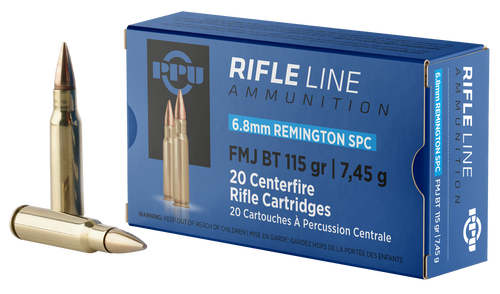 PPU Standard Rifle 6.8mmRemSPC 115gr Full Metal