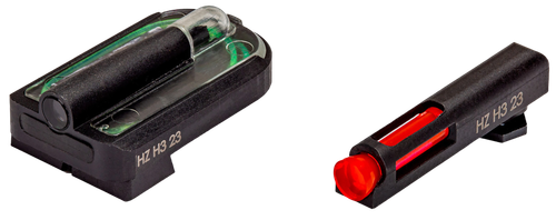 HiViz FastDot H3 Sight Set for Glock MOS Red Fiber Optic Front Sight-Green Tritium Rear