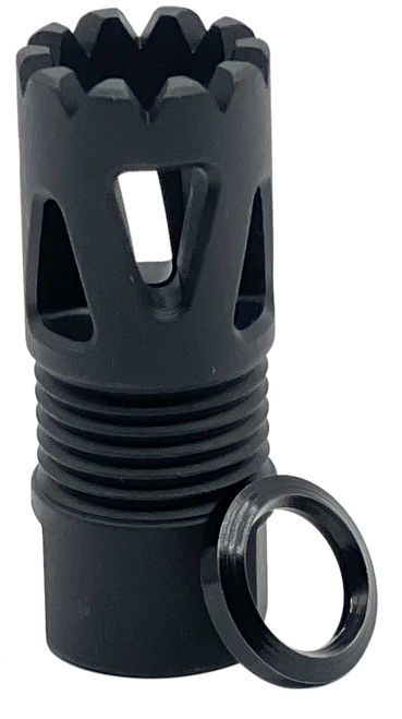 LBE Unlimited Tri-Ports Flash Hider Black 1/2"x28