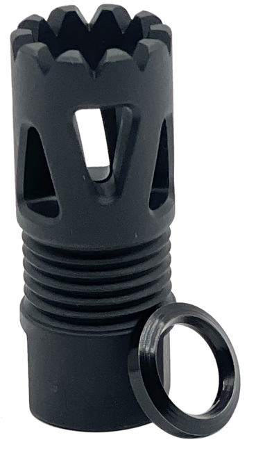 LBE Unlimited Tri-Ports Flash Hider Black 1/2"x28 Threads 223 Rem/5.56 NATO