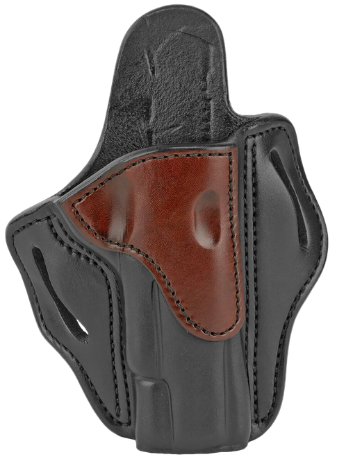1791 Gunleather BH1 OWB 01 Brown on Black Leather Belt Slide Fits 4-5" 1911