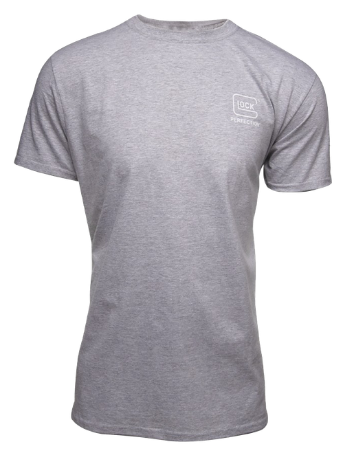 Glock Pursuit Of Perfection Heather Gray Cotton/Polyester Short Sleeve Small - AA75117