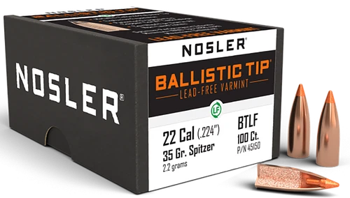 Nosler Ballistic Tip 22 Cal 35gr Lead Free 100 Count - 45150