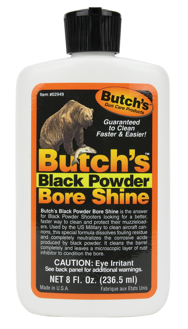 Butchs Black Powder Bore Shine 8 oz Squeeze Bottle