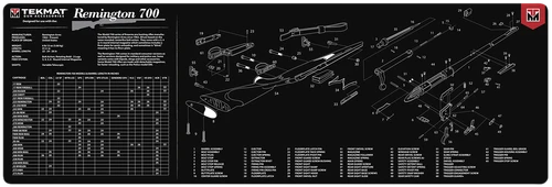 Beck TEK Llc TekMat Remington 700 Cleaning Mat Black/White 12"x36" 700 Parts - TEKR36REM700