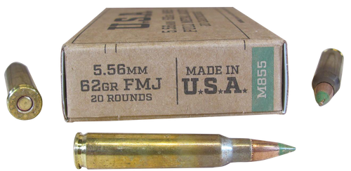 Winchester USA M855 5.56 NATO Ammo 62gr FMJ 20 Rounds - SGM855KW