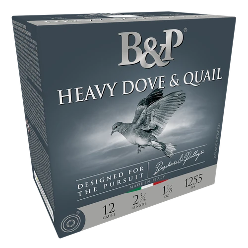 B&P Heavy Dove & Quail 12Gauge 2.75" 1 1/8oz 6Shot 25 Per Box/10 Case