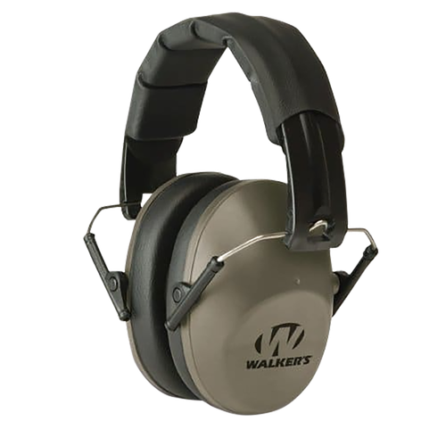 Walkers Game Ear Pro Low Profile Folding Passive Muff 22 dB Over the Head Flat Dark Earth/Black Polymer
