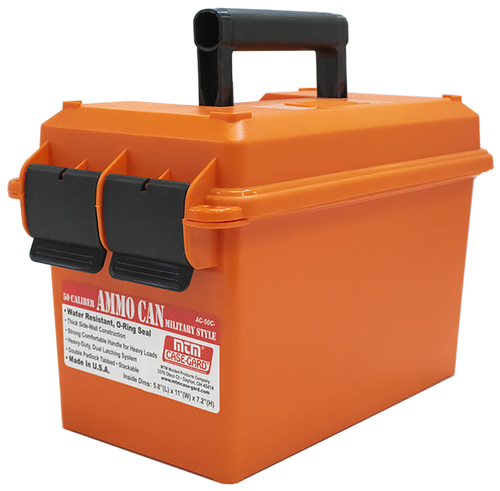 MTM Case-Gard Ammo Can 50Cal Orange Polypropylene