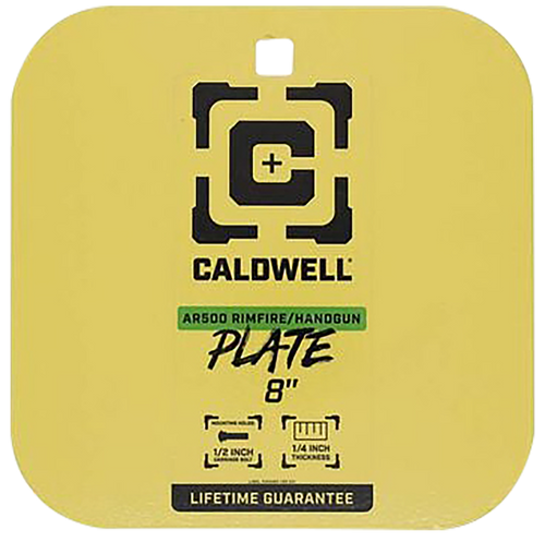 Caldwell 8" Rimfire/Handgun Yellow AR500 Steel Gong