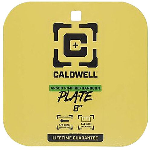 Caldwell 8" Rimfire/Handgun Yellow AR500 Steel Gong 1/4" Thick