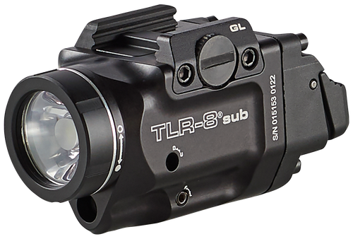 Streamlight TLR-8 Sub Gun Light with Red Laser Black 500 Lumens White LED Glock - 69411