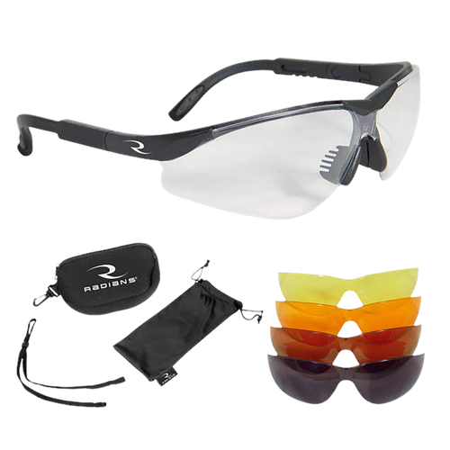 Radians T-85 Shooting Glass Kit Adult Clear/Smoke